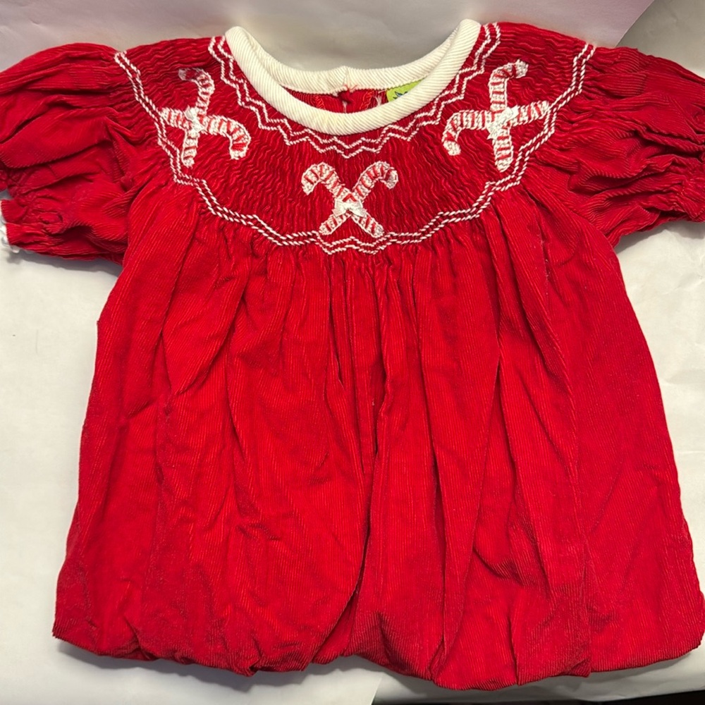 24 Month Smocked Christmas Romper